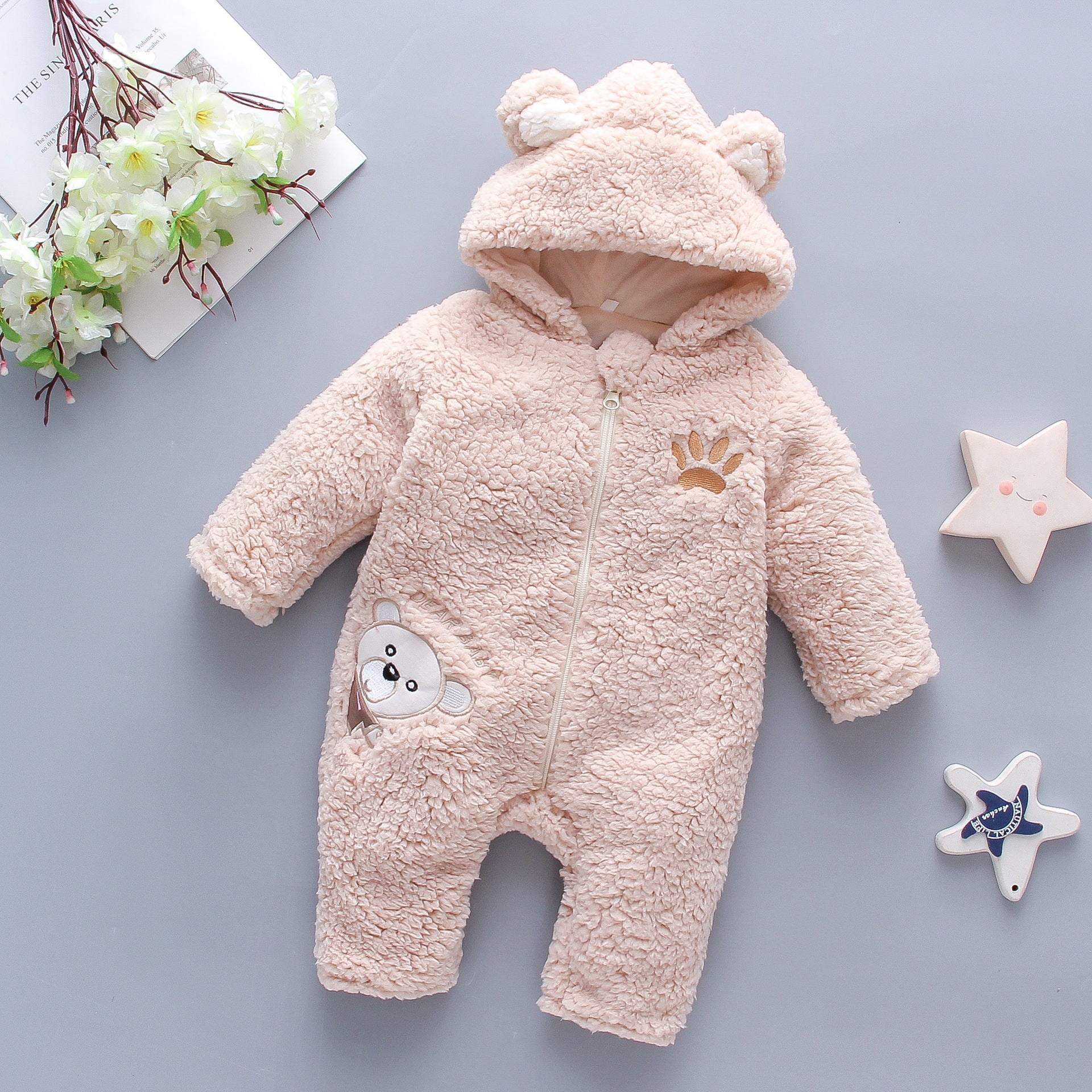 Winter Baby Girl Cotton Romper - Native Collection